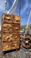 Chest of drawers, rustic, distressed wood with rope handles (offers considered)