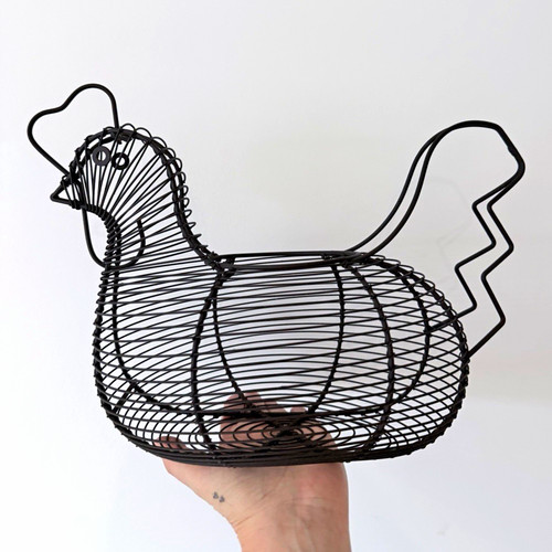 Chicken shaped black metal - shaped,