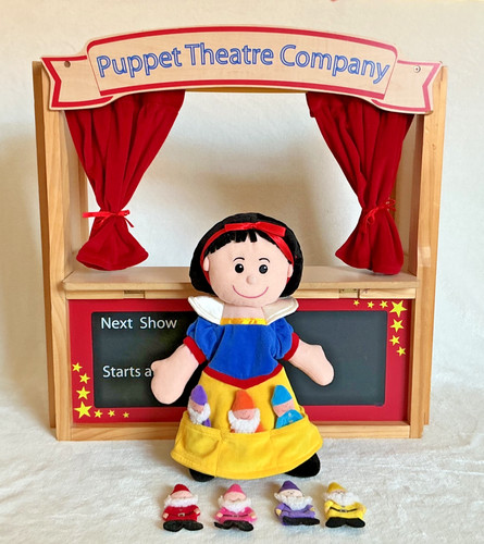 Elc wooden puppet theatre with - puppet,