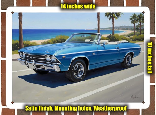 Metal sign 1969 chevrolet - metal,