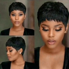 Women Natural Black Short Hair