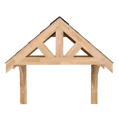 Solid oak porch - apex, front