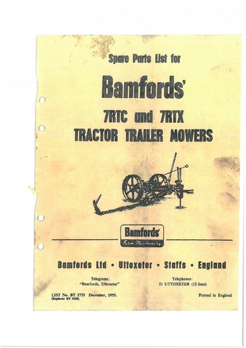 Bamfords 7rtc 7rtx tractor - 7rtx,