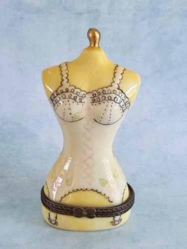 Trinket box hinged porcelain - hinged,