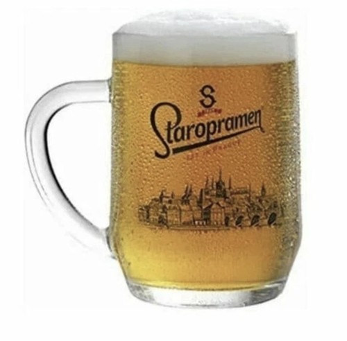 Staropramen glass pint - staropramen,