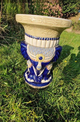 Vintage ceramic elephant - , plant
