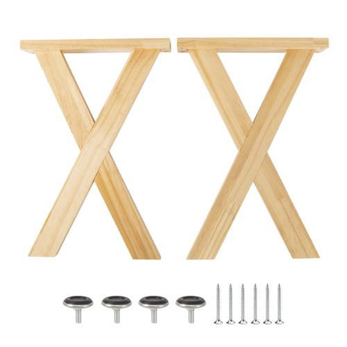 2pcs wooden frame table legs - 2pcs, x