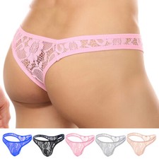Men G-string Thong Lace Briefs