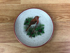 Purbeck Pottery Bournemouth Robin And Holly Miniature Plate 4" Diameter 