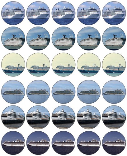 Cruise ship cupcake toppers - ship,