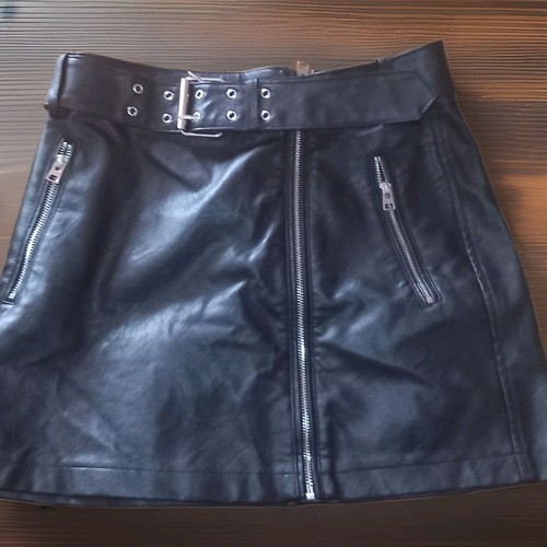 Topshop black faux leather - topshop,