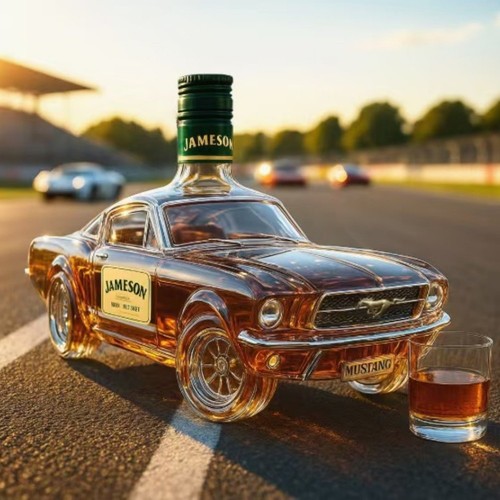 Car shaped glass wine - car-shaped,