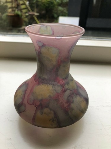 Antique small cameo glass vase - antique,