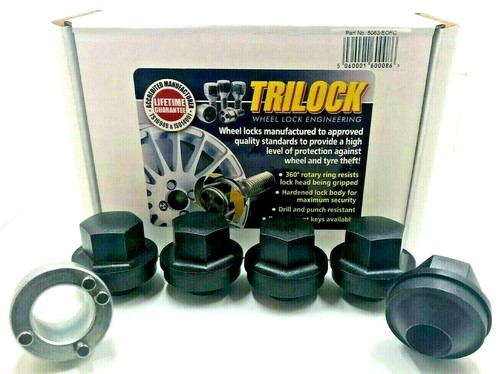 Steel wheel locking nuts black - steel,