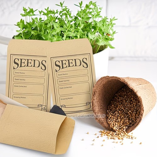 200 brown kraft paper seed - brown,