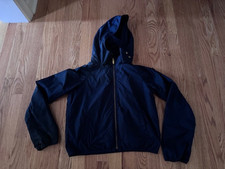 Ralph Lauren Boy's Navy Blue  Windbreaker  Hooded Full Zip Jacket SZ LARGE 12-14