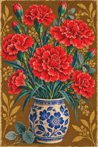 Carnation risograph print - 53.,