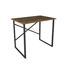90cm Wooden Computer Desk Modern Study Table Workstation With Metal Legs