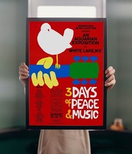 Woodstock 1969 Wall Art POSTER PRINT A5-A1 Rock Music 60s Cult Festival Decor