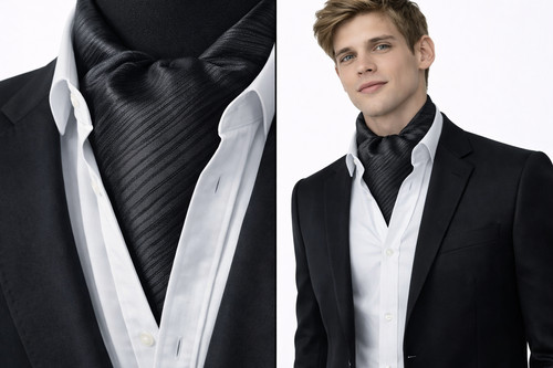 Twill men cravat ascot - twill, men's