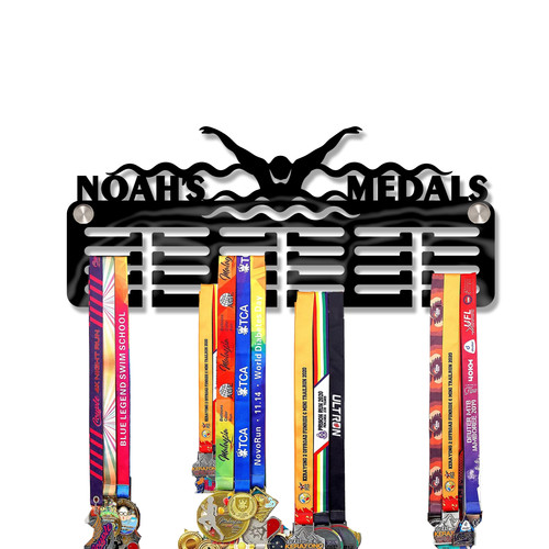 Personalised swimming medal - swimming,