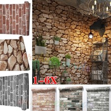 1-6X 3D Brick Effect Wallpaper