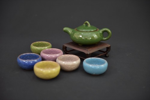 Vintage ceramic teapot - ceramic, with