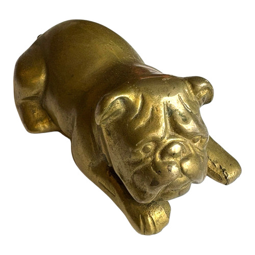 Vintage brass english bulldog - vintage,