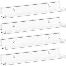 Lifewit Floating Shelves for Vinyl Record, Plastic Wall Shelf Room Decor