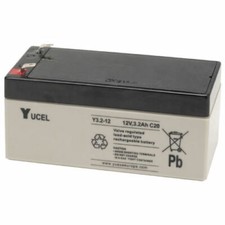 Yuasa Yucel Y3.2-12 Valve Regulated Sealed Lead Acid SLA Battery 12V 3.2Ah