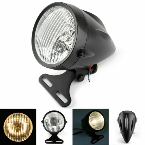 Black bullet headlight lamp - black,