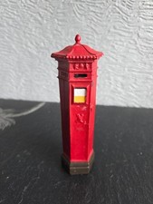 doll house accessories red resin Victorian pilar post box  1.12th
