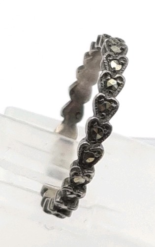 Silver marcasite ring - silver,