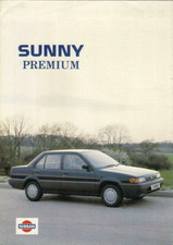 Nissan Sunny Premium 4-dr & 5-dr Limited Edition 1989 UK Market Sales Brochure
