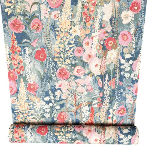 Blue floral wallpaper multi - blue,
