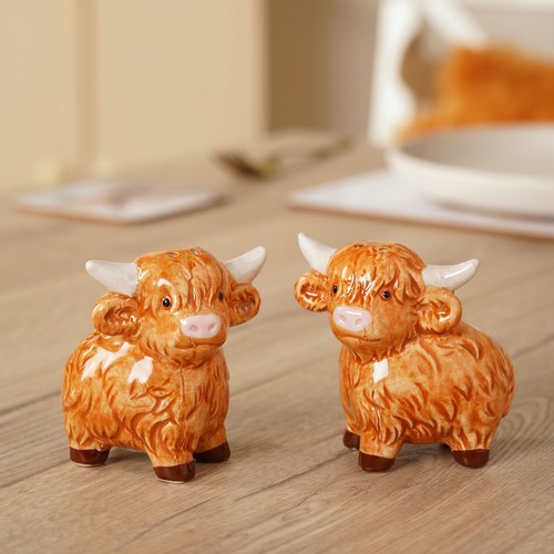 Highland cow salt and pepper - cow,
