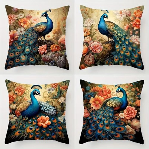 Peacock cushion covers set - cushion,