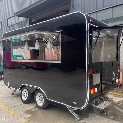 Black led food trailer - led,