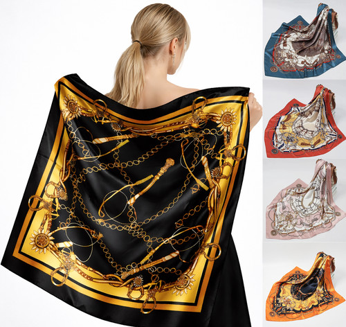 Large 90cm satin - large, square