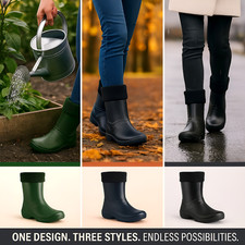Women's Ladies Insulated Winter Wellington Boots Ultralight EVA Wellies