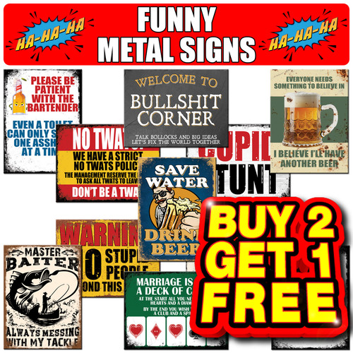 Funny metal signs mancave - funny,