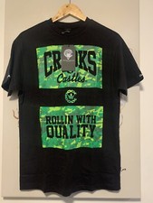 Crooks and Castles t shirt Size Med Rollin With Quality Black And Camo Rare NOS