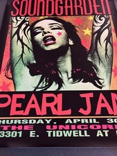 Frank Kozik Green Lady - Soundgarden - Pearl Jam Gig Poster