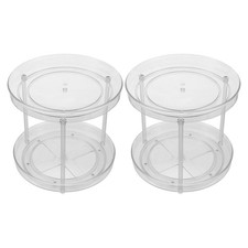  2 Pcs Kitchen Rotating Storage Rack Multifunctional Countertop Spice