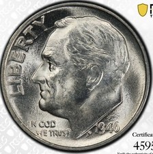 1946-D/D FS-502 MS65 PCGS Roosevelt Dime Cherry Picker Variety Trueview