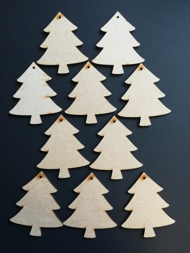 10x wooden mdf christmas tree - 10x,
