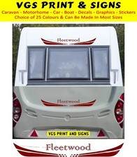 FLEETWOOD CARAVAN/MOTORHOME 2 PIECE KIT DECALS STICKER CHOICE OF COLOUR #004