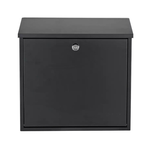 Letter box lockable - letter, black