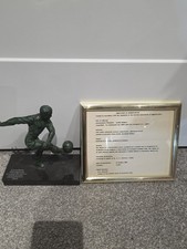 Vintage Footballer Statue Gordon Hodgson Liverpool FC 100th Goal & Paperwork