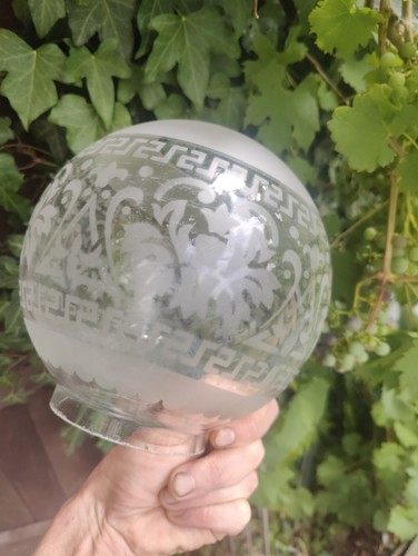 Antique acid etched oil - antique, lamp
